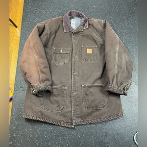 Carhartt Brown Jacket with Black Collar